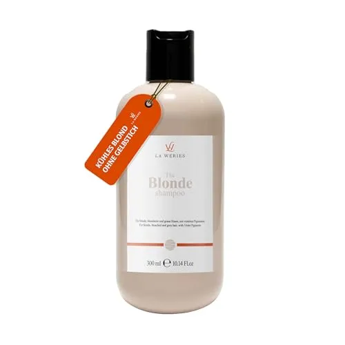 La WERIES Blonde Shampoo 300 ml – Für strahlendes, kühles Blond - Neutralisierendes Silbershampoo mit violetten Pigmenten, das unerwünschte Gelbtöne reduziert und für intensiven Farbglanz sorgt. Ideal für blondiertes und graues Haar.