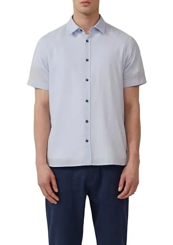 s.Oliver Regular Fit: Strukturiertes Kurzarmhemd aus Baumwolle mit Kentkragen