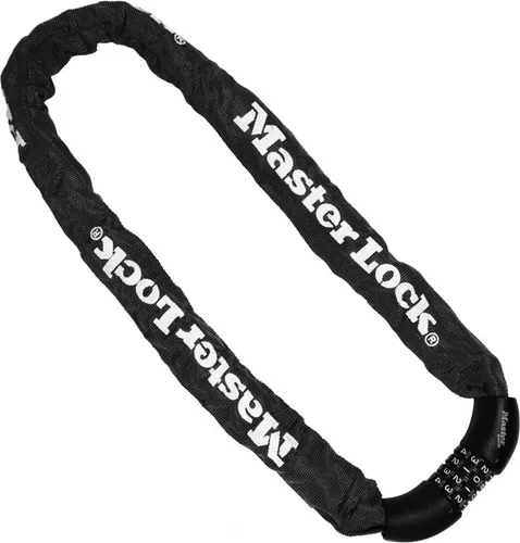 MASTER LOCK Fahrradschloss Stahlkettenglied 8392EURDPRO - Sicher und flexibel für Ihr Fahrrad - Fahrradschlösser mit 90 cm gehärteter Stahlkette und individuell einstellbarer 4-stelliger Zahlenkombination für maximale Sicherheit und Komfort.