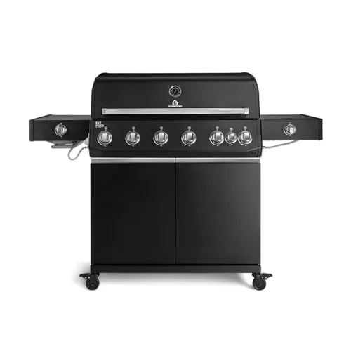 BURNHARD® Gasgrill 6-Brenner Deluxe+ mit Infrarot-Keramikbrenner
