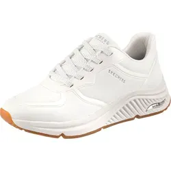 Skechers S-Miles 155570-WHT Damen Sneakers - Halbschuhe mit herausnehmbarer Memory-Schaum Innensohle für außergewöhnlichen Komfort und Arch Fit Technologie, die Halt bietet. Perfekt für stilvolle Sportoutfits!