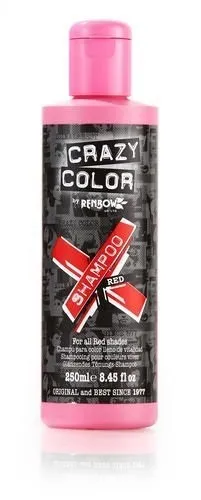 CRAZY COLOR Red Shampoo, 250 ml, Shampoo, Nicht-professionell, Unisex, Gefärbtes Haar, Farbschutz, Feuchtigkeitsspendend