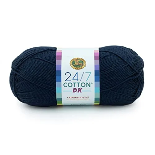 Lion Brand Yarn 24/7 Cotton DK Garn, 1 Pack, Nightshade