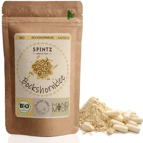 SPINTZ Bockshornklee Kapseln 420 Stk – Vegan & Nachhaltig - Veganer Genuss: Unsere Bockshornklee Kapseln sind aus 100% biologischem Pulver und in plastikfreier Verpackung. Ideal für die tägliche Einnahme mit höchster Qualitätsgarantie.