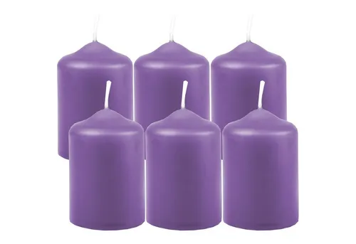HS Candle Stumpenkerze aus Wachs (6-tlg., Dekolicht), Ø4xH6 cm Teelichtgröße, 7h Brenndauer je Kerze, Wachsmischung