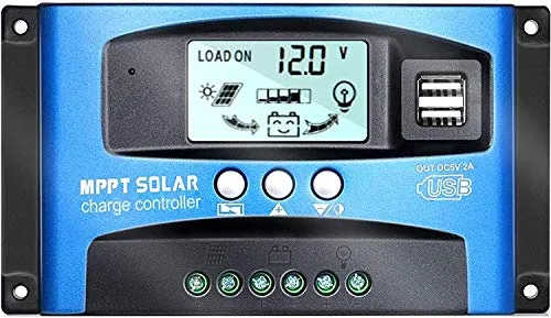 Y&H 40A MPPT Solar Panel Laderegler mit Dual USB Port und LCD Display