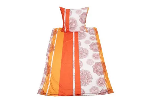 HTI-Living Bettwäsche Bettwäsche 2-teiliges Set 135 x 200 Orange Rot, Polyester, 1 teilig