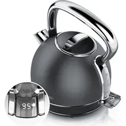 Arendo Retro Wasserkocher mit Temperatureinstellung 1,7 l