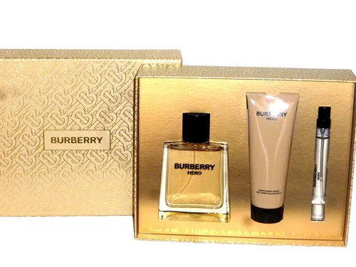 BURBERRY HERO SET EDT 100 ml + 10 ml EDT + 75 ml DUSCHGEL - Herren Geschenkset mit 185 ml Inhalt, ideal als Geschenk und für den täglichen Gebrauch, vereint Duft und Pflege.