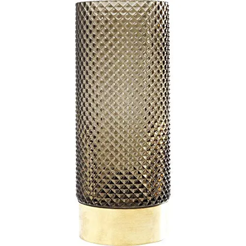 Kare Design Barfly Vase, Dunkelgrün, Glas, Deko Vase für Trockenblumen, Unikat, Tischdekoration, 25cm (H)