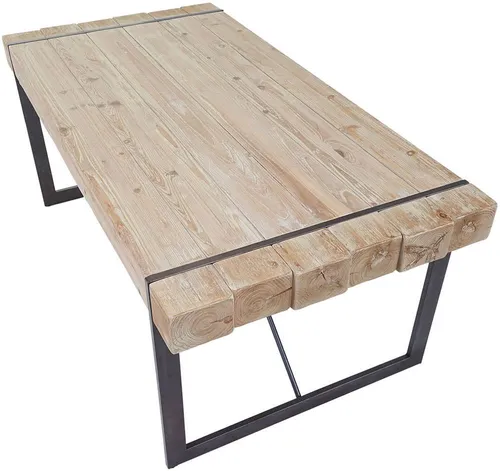 HW Esstisch HWC-A15 Holz rustikal massiv - Rustikaler Esszimmertisch aus massivem Holz, ideal für gesellige Runden und ein einladendes Ambiente in Ihrem Essbereich.