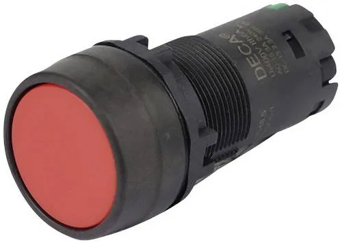 DECA CP2B-A1E10R Druckschalter 400V 8A Rot rastend (L x B x H) 29.9 x 20.5 x 55.5mm 1St.