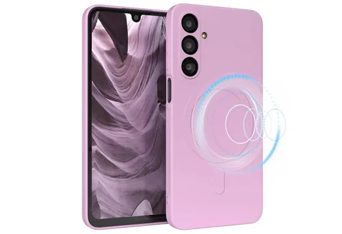 EAZY CASE Handyhülle für Samsung Galaxy A16 Hülle Silikon 6,7 Zoll, MagSafe Slimcover Kameraschutz Qi-Charging Softcover weich Flieder