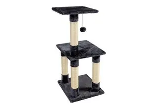 NYVI Katzen Kratzbaum Trient 85 cm - Deluxe Mini Katzenbaum mit Plattform und Sisal Kratzsäulen - Aktivitätskratzbäume, stabil und robust, bietet zahlreiche Spiel- und Ruheoptionen für Deine Katze und schützt Deine Möbel durch Krallenpflege.