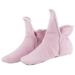 RAIKOU Hausstiefel Haussocken super flauschige Hüttenschuhe Hausschuh aus Micro Fleece mit ABS und Rutschfester Sohle rosa 43-46 EU