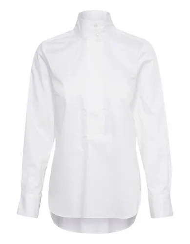 Langarm-Hemd Lockere Passform Pure White