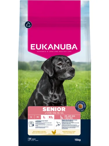 Eukanuba Hundefutter mit frischem Huhn - Premium Trockenfutter für große Rassen, unterstützt Gelenke und fördert gesunde Haut und glänzendes Fell, 15 kg