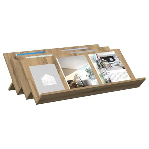 vidaXL Magazinregal Artisan-Eiche 90 x 53 x 28,5 cm Holzwerkstoff, Stylisches rechteckiges Sideboard, modernes Holzlager-Möbel, funktionale Wohnzimmer-Aufbewahrung