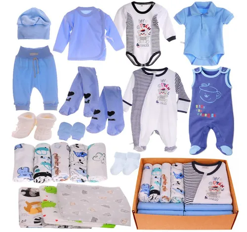 La Bortini Erstausstattungspaket für Babys – 20-teiliges Set in Blau