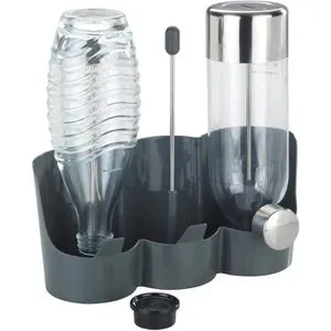 Wenko Flaschenhalter Filia, für 3 Sodastream Flaschen, Kunststoff, schwarz