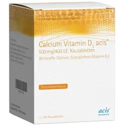 Calcium Vitamin D3 acis 500mg/400 internationale Einheiten