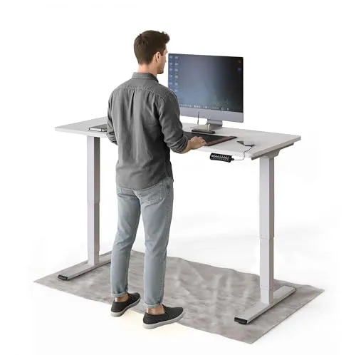 DESKSPACE Pro Plus Höhenverstellbarer Elektrischer Schreibtisch mit Memory Funktion - Ergonomischer Schreibtisch mit elektrischem Motor für individuelle Höhenverstellung (62–127 cm). Ideal für Büro und Homeoffice – modern und stabil, inklusive Memoryfunktion für 3 Speicherplätze.