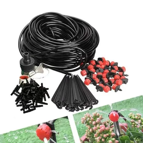 Kalolary Bewässerungssystem Garten 25m, Bewässerungssets Micro Drip Bewässerung Kit Automatische Sprinkler Tropfbewässerung Gartenbewässerung für Landschaft, Flower Bed, Terrasse Pflanzen