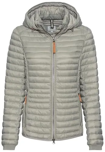 camel active Damen Leichte Steppjacke aus recyceltem Polyamid - Funktionsjacke aus recyceltem Polyamid, winddicht und wasserabweisend, mit elastischem Strickeinsatz für optimale Bewegungsfreiheit.