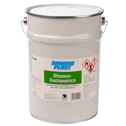 SANDROPLAST Bitumen Dachanstrich Deckaufstrich Bitumenanstrich Anstrich Dach 10L