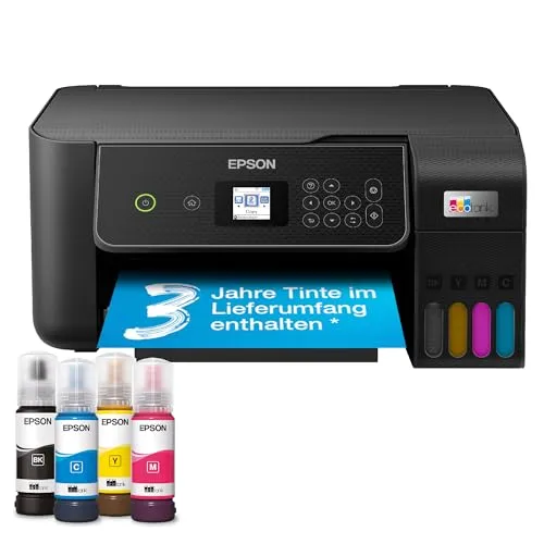 Epson EcoTank ET-2870 - A4-Multifunktions-Wi-Fi-Tintentankdrucker, 3 Jahre Tintenvorrat inklusive, bis zu 90% Tintenkosten sparen!