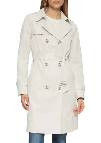 s.Oliver Trenchcoat mit Streifen-Futter - Funktionsjacke in wollweiß, wasserabweisend und mit modischem Streifenfutter für einen klassischen Look und feminine Passform.