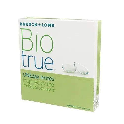 Bausch & Lomb Biotrue® ONEday 90 Tageslinsen - 90er Box Tageslinsen aus innovativem Hydrogel für ein angenehmes Seherlebnis. Hoher Wassergehalt und UV-Schutz bieten hohen Tragekomfort ohne Reinigungsaufwand.