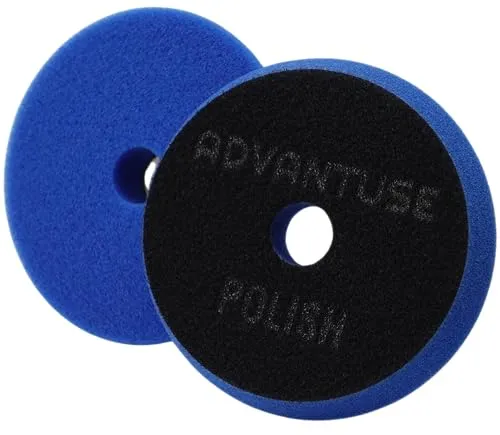 ADVANTUSE - Polierpads Polierschwämme Poliersets für Exzenter- und Rotationspoliermaschine (2x Medium/Finish Pad 75mm)
