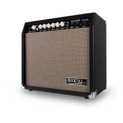 Rocktile GA-30 Mark Gitarrenverstärker - Verstärker mit 50 W, 2 Kanälen und Federhall-Effekt – der ideale Übungscombo für flexiblen Sound und geräuschloses Üben dank Kopfhöreranschluss.