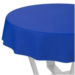 ANRO Tischdecke Wachstuch abwaschbar UNI Tischwäsche (Einzelstück 1-tlg), wasserabweisend pflegeleicht Textil-Optik Blau Rund 120cm blau Rund | Ø 120 cm x 120 cm x 120 cm