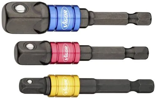 Vigor V7603/3 Steckschlüssel-Adapter-Set Antrieb 1/4