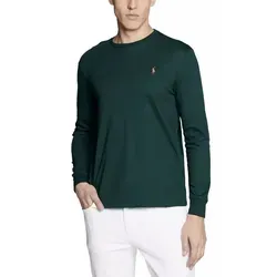 Polo Ralph Lauren Longsleeve T-shirt Sweatshirt Custom Slim Fit kontrastierendem Logo-Stick und gerippten Bündchen