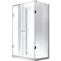 U Duschkabine Ares - Pendeltür 90x75x195cm - Duschkabine in U-Form aus 8mm ESG Klarglas, ideal für barrierefreie Montage. Sicher und stabil durch doppelte Stabilisationstangen.
