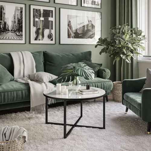 Runder Couchtisch CIRI-X GLASS Hochglanz – Elegant und Vielseitig