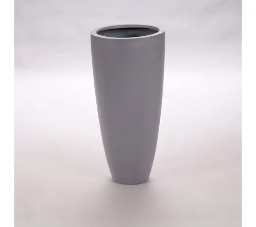 Elegant Einrichten Pflanzkübel Elegant Einrichten Pflanzkübel Fiberglas Rund-Konisch D38xH80cm Grau (1 St)