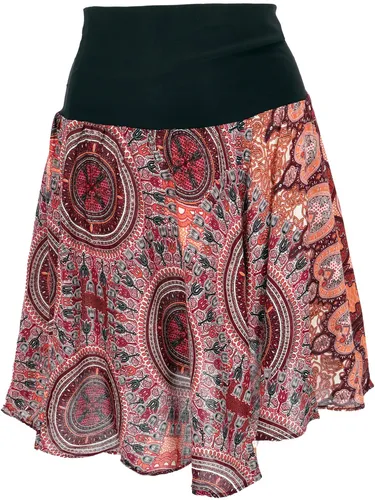 Luftiger Minirock, Boho Sommerrock - rot