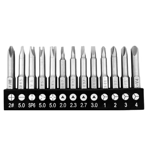 Comforty Schraubenschlüssel-Set, Sechskantschaft, Legierung, Stahl, Dreieck, Kreuzschlitz, Y-Typ, Innenkreuz, magnetisch, Bohrer-Bits, 1/4 zoll Länge, 13 Stück