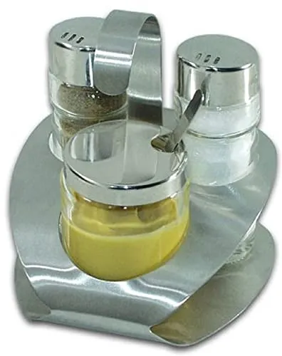 FACKELMANN 3-teiliges Besteck-Set, Rostfreies Metall, grau, 12 cm