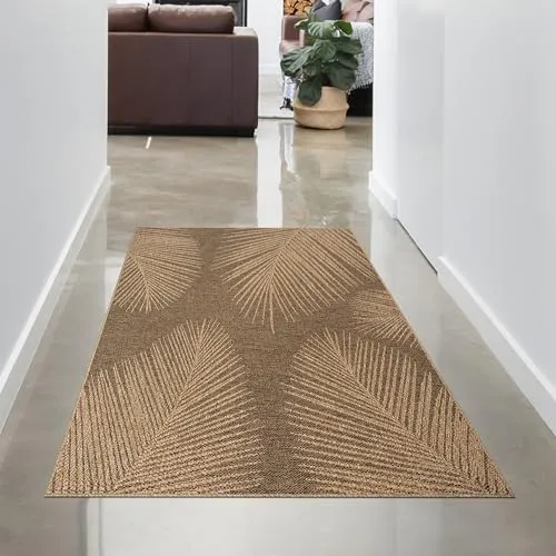 CARPETIA Wetterfester Teppich für Innen und Außen, 80 x 150 cm - Teppich für Balkon, Terrasse und Garten – wetterfest, UV-beständig und pflegeleicht. Ideal für starke Beanspruchung und modernes Wohnen.