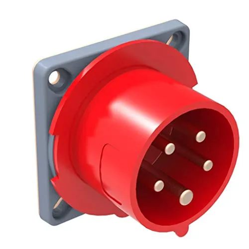 AW-Tools Wandstecker Wandgerätestecker CEE 16A 380/415V 5-polig 6h IP44 gerade