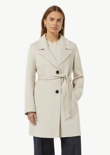 comma Funktionsmantel Outdoor-Mantel Weicher Blazer-Mantel im Relaxed Fit mit Gürtel und Logo-Detail