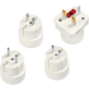 LOGILINK PA0186 - Reise-Stecker-Adapter Set, 4 Stück - Reise-Steckeradapter für über 100 Länder, ideal für internationale Reisen. Enthält 4 Adapter für USA, Europa und mehr, perfekt für jeden Reisenden.