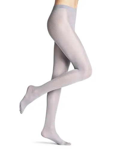 FALKE Damen Strumpfhose Dawn 40 DEN W Ti halb-blickdicht einfarbig 1 Stück, Grau Steel Grey 3250, S-M
