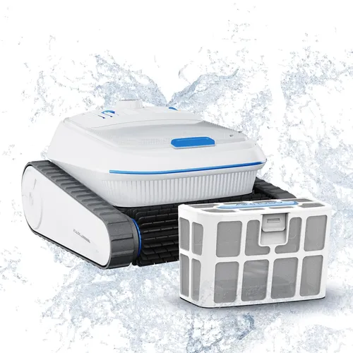 AIRROBO Kabelloser Poolroboter mit App-Steuerung - Effiziente Poolreinigung für Böden und Wände. Automatische Rückkehr zur Wasserlinie und intelligente NaviClean™ Navigation. Ideal für Pools bis 300 m², mit 150 Minuten Laufzeit und einfachem Filterwechsel.