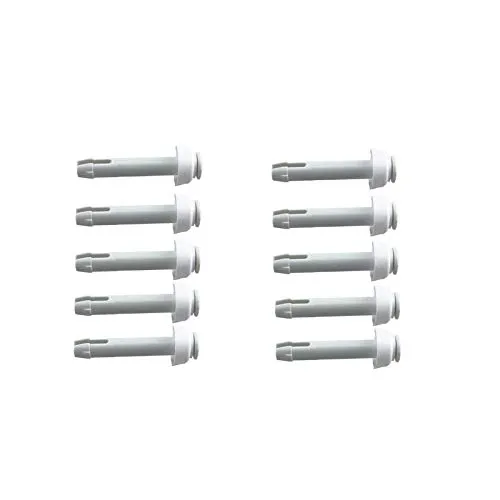 poolomio® Stift Splint Pin für Intex Frame Pool, 10er Pack, inkl. Gummikappen, Ersatzteil für Intexpool, Länge: 60 mm
